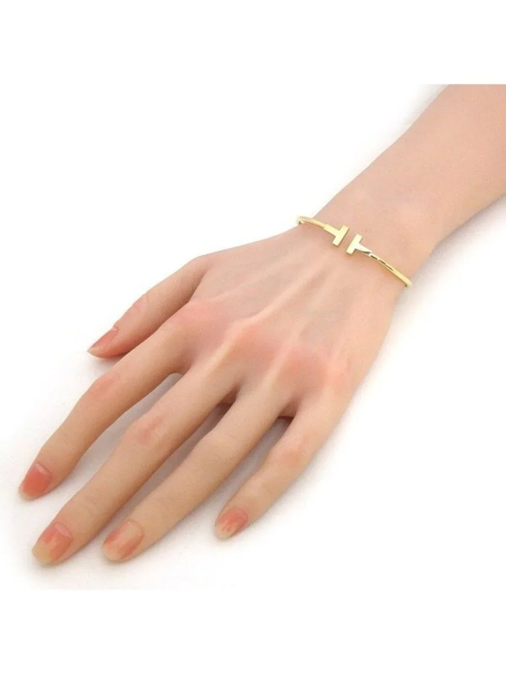 Tiffany & Co Bangle T Wire 18k Yellow Gold Bracelet